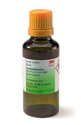 Tetramethylsilane, min. 99.9%, for NMR spectroscopy, 25 ml, glass packaging