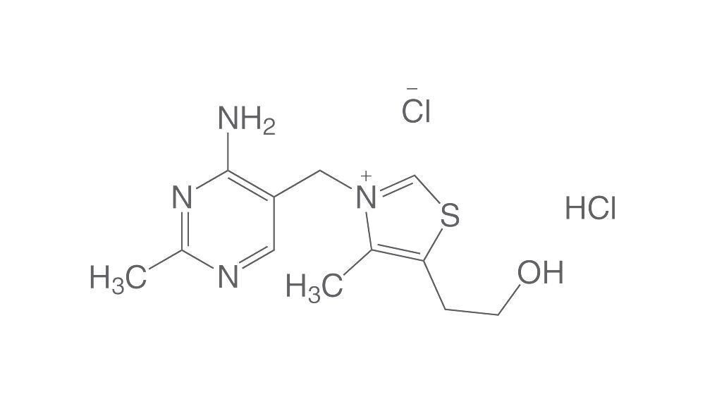 Thiamine hydrochloride, min. 98.5%, for biochemistry, 250 g, plastic packaging.