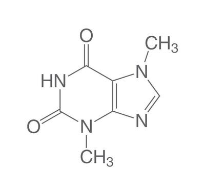 Teobromina, ROTICHROM® CHR, 10 g, confezione in plastica.