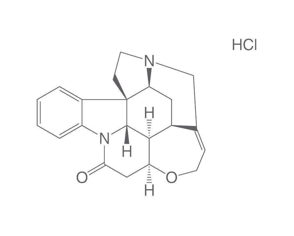 Strychnine hydrochloride, for biochemistry, 10 g, plastic packaging.