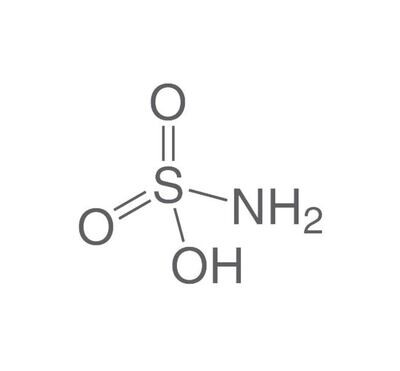 Ácido sulfámico, mínimo 99 %, cristalizado, 250 g, envase de plástico.