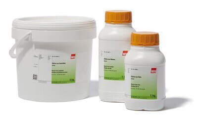 Stärke aus Weizen, reinst, 1 kg, kunststoffverpackung.
