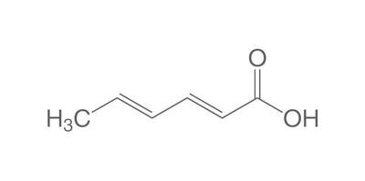 Sorbic acid, min. 99%, Ph.Eur., pure, 250 g, plastic packaging.