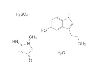 Serotonin creatinine sulphate monohydrate, &gt;=99%, for biochemistry, 1 g, glass packaging
