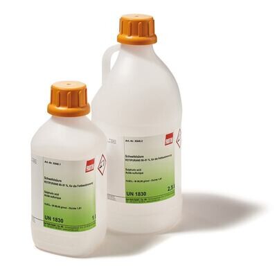 Acide sulfurique 90-91%, ROTIPURAN®, pour la détermination des matières grasses, 1 l, emballage plastique.