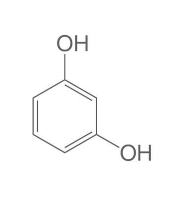 Resorcinol, mínimo 99%, para bioquímica, 1 kg, envase de plástico.