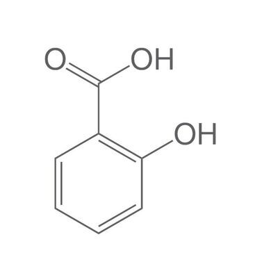 Salicylic acid, min. 99%, Ph.Eur., 250 g, plastic packaging.