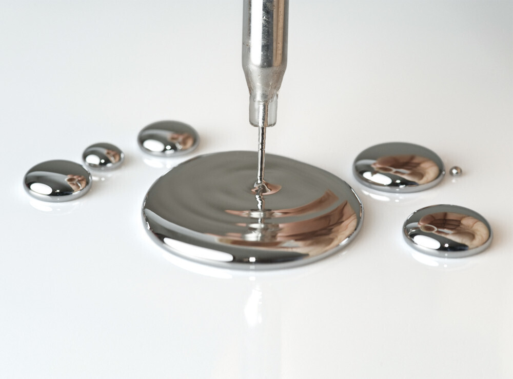 Mercury, min. 99.999%, 1 kg, plastic packaging.