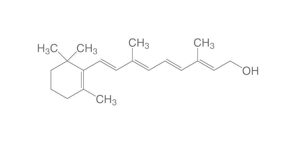 Retinol, min 95%, for biochemistry, 100 mg, glass packaging