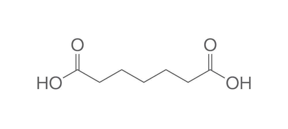 Pimelic acid, min. 99%, 50 g, plastic packaging.