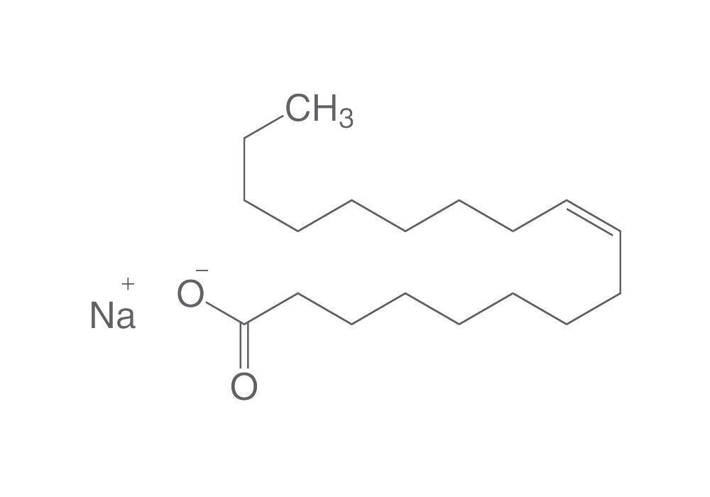 Oleic acid sodium salt, 90%, 500 g, plastic packaging.