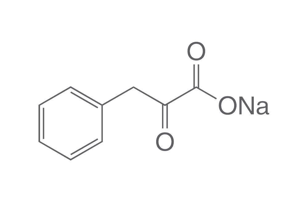 Phenylpyruvic acid, sodium salt, min. 98%, 5 g, glass packaging