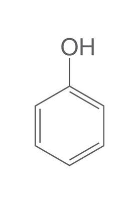 Fenolo, min 99%, Ph.Eur., cristalli, 500 g, confezione in vetro