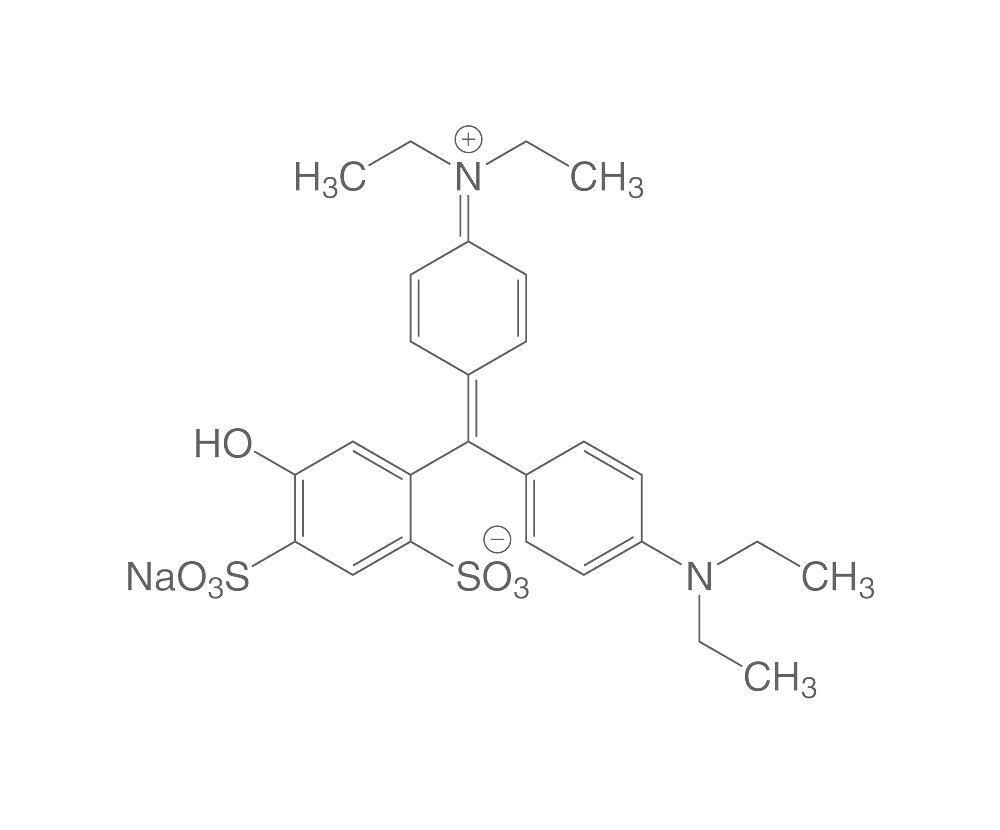 Blu patentato V sale sodico (CI 42051.2), purissimo, 100 g, confezione in vetro