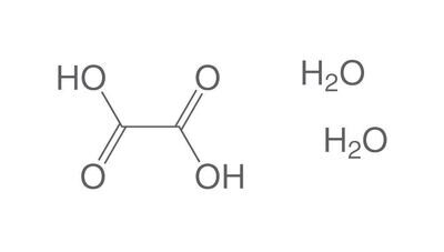 Oxalic acid dihydrate, min. 99%, cryst., 1 kg, plastic packaging.