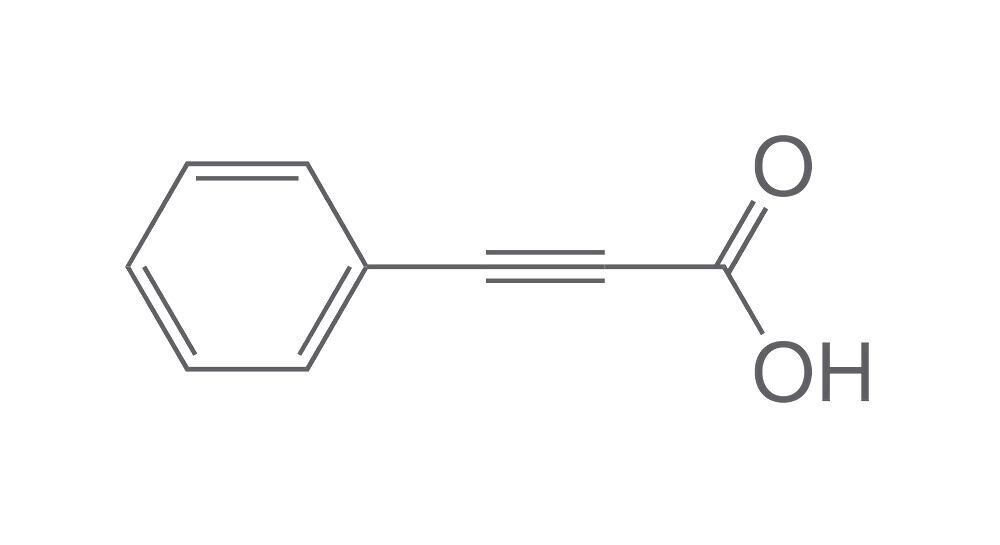 Phenylacetylenecarboxylic acid, min. 98%, for synthesis, 25 g, plastic packaging.