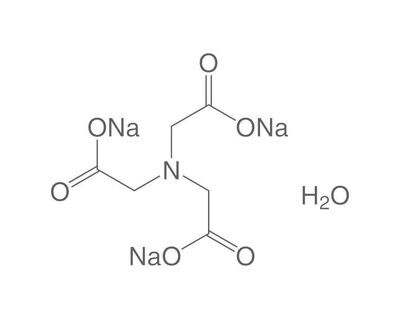 Nitrilotriacetic acid trisodium salt, monohydrate, min. 99%, extra pure, 1 kg, plastic packaging.