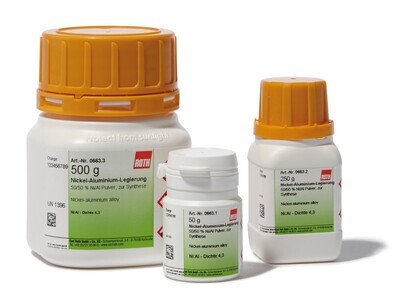 Nickel Aluminum Alloy 50/50% Ni/Al Powder for Synthesis 50g Plastic Pack.