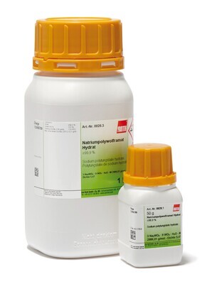 Sodium polytungstate hydrate, min. 99.9%, 1 kg, plastic packaging.