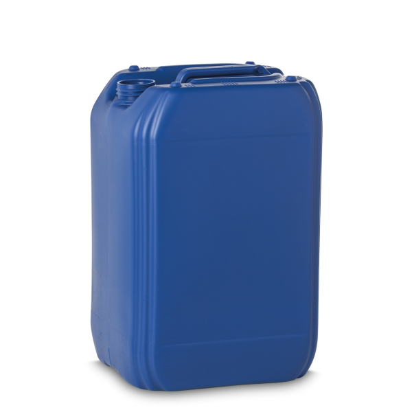 Bidon plastique 25 litres HDPE bleu RD 61 rectangulaire