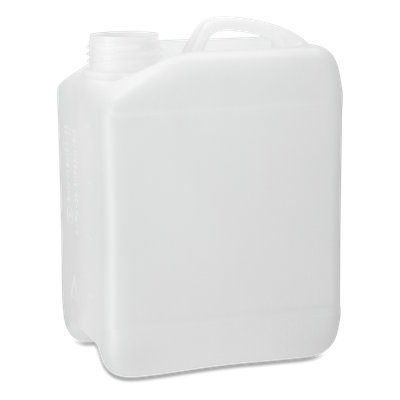 Tanica in plastica da 2 litri HDPE naturale RD 45 rettangolare