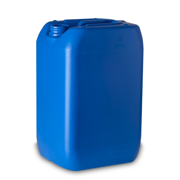 25 litre plastic canister HDPE blue RD 61 rectangular