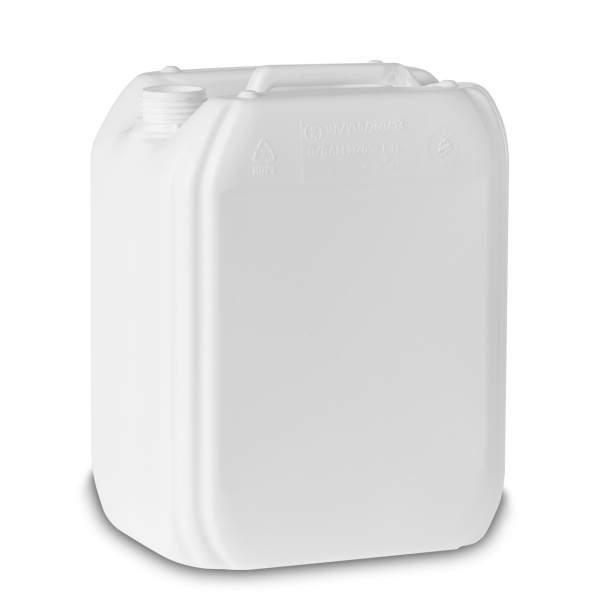 10 litre plastic canister HDPE white RD 45 rectangular