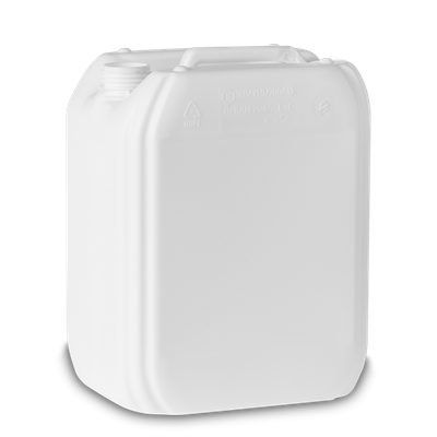 10 litre plastic canister HDPE white RD 45 rectangular
