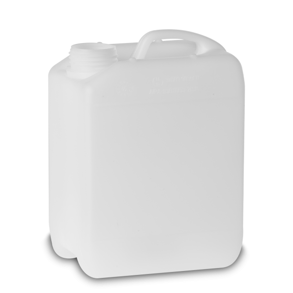 2.5 litre plastic canister HDPE natural RD 45 rectangular