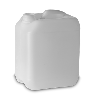 Tanica in plastica HDPE naturale da 5 litri RD 45 rettangolare