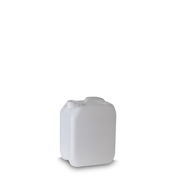 2.5 litre plastic canister HDPE natural RD 45 rectangular - weight 124g