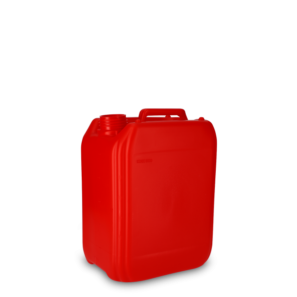 5 litre plastic canister HDPE red RD 45 rectangular