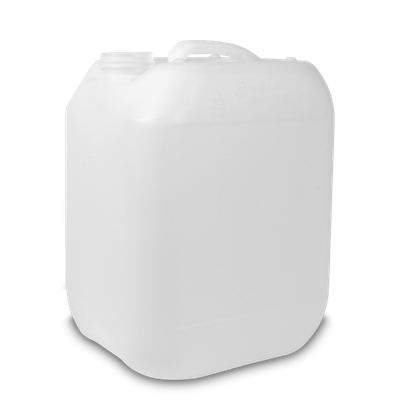 Bidón de plástico de 10 litros HDPE natural RD 51 rectangular - peso 450g