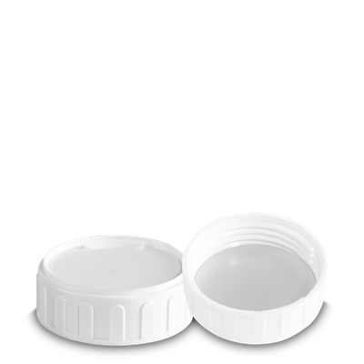 Closure with sealing foil - white - OV 63 thread