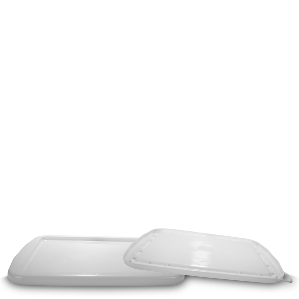 Lid for transport tray - PP - white - square