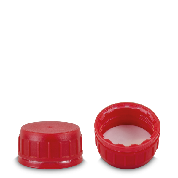 Tamper-evident cap oil - red - OV 38 thread