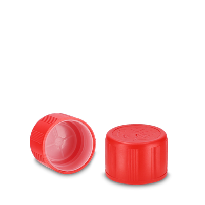Drück &amp; Dreh Verschluss - rot - HDPE - PP 28