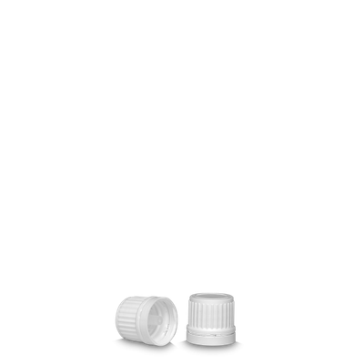 Compte-gouttes / bouchon anti-goutte HDPE blanc GL 18