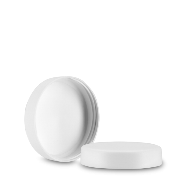 Coperchio cosmetico - bianco - 52 mm - arrotondato opaco