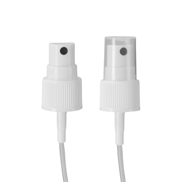 Finger sprayer - PP - white - RD 18 - with clear overcap