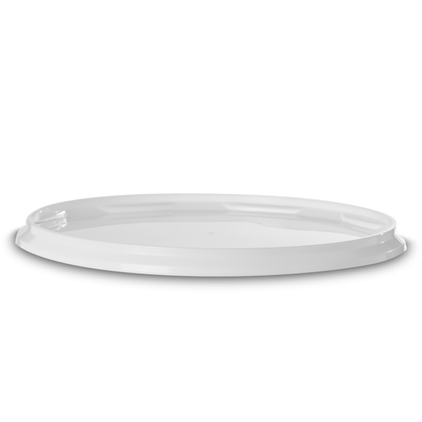 Lid for 30 liter hobbock - PP - white - round