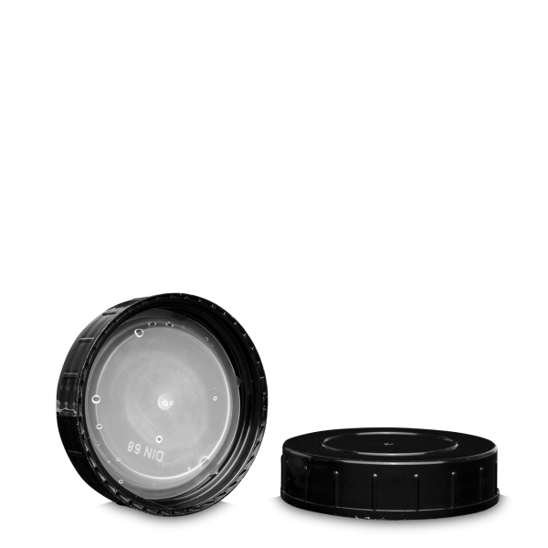 Screw cap PP black GL 68 - with LDPE insert