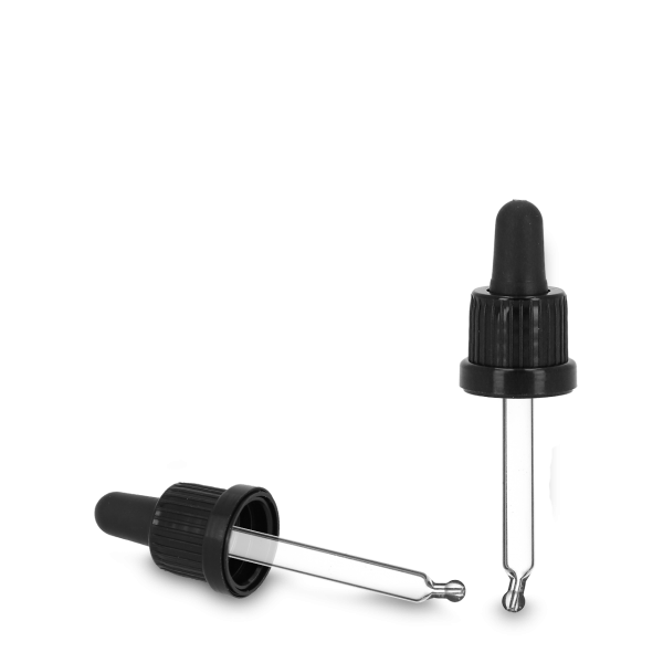Pipette cap glass black OV 18
