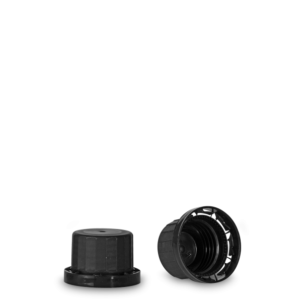 Tamper evident closure PP black 28