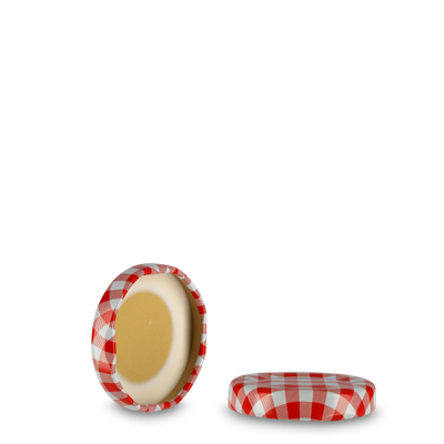 Twist-off lid tinplate white/red TO 43