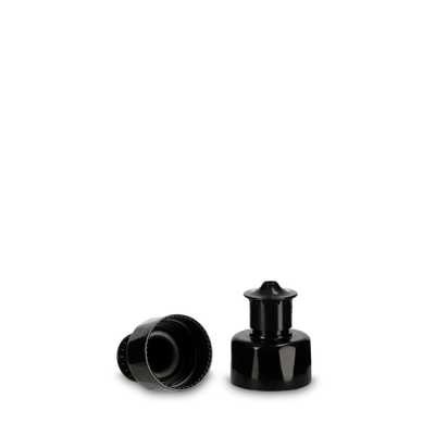 Fermeture push pull - noir - filetage 28/410