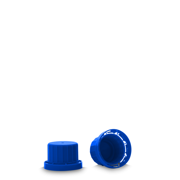 Tamper-evident closure PP blue OV 28