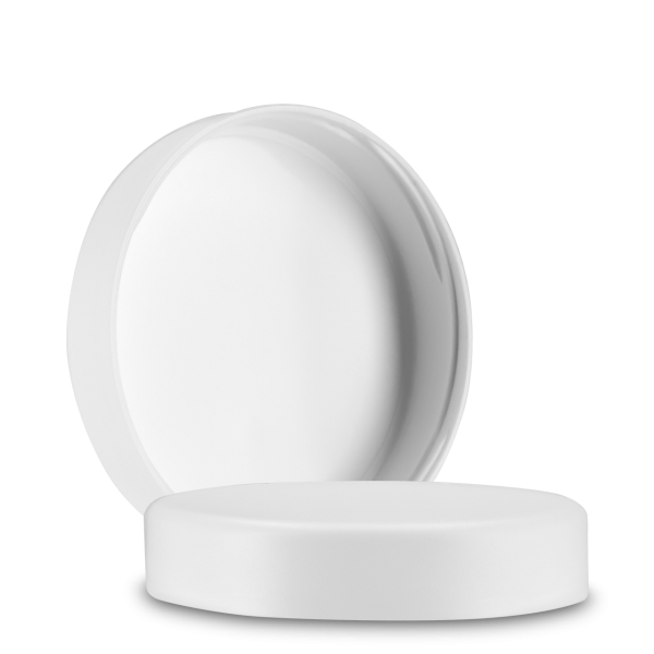 Cosmetic lid - white - 80 mm - matt rounded