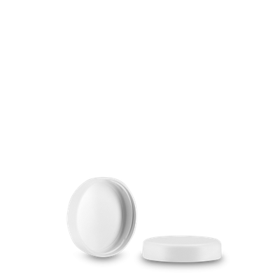 Coperchio cosmetico - bianco - 32 mm - arrotondato opaco