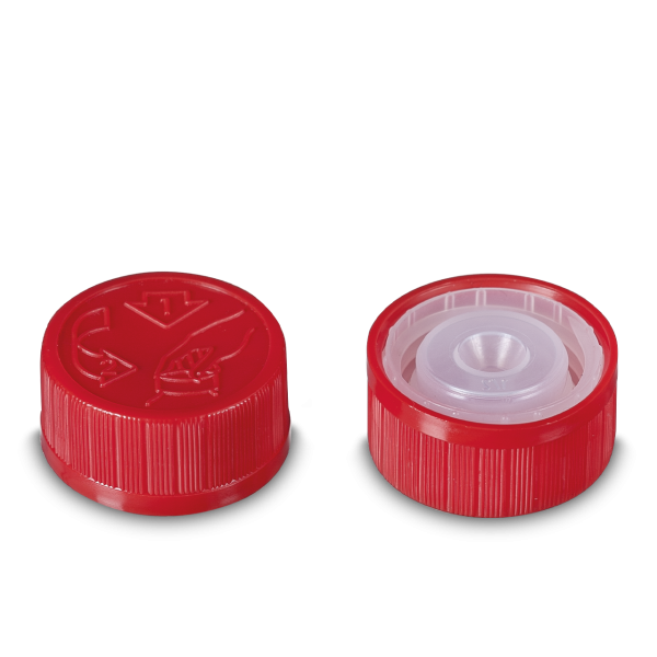 Chiusura push &amp; turn HDPE rosso 28